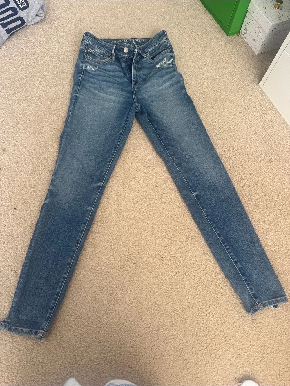 American Eagle Outfitters Women's Skinny Jeans Medium Blue Wash 27 inch inseam